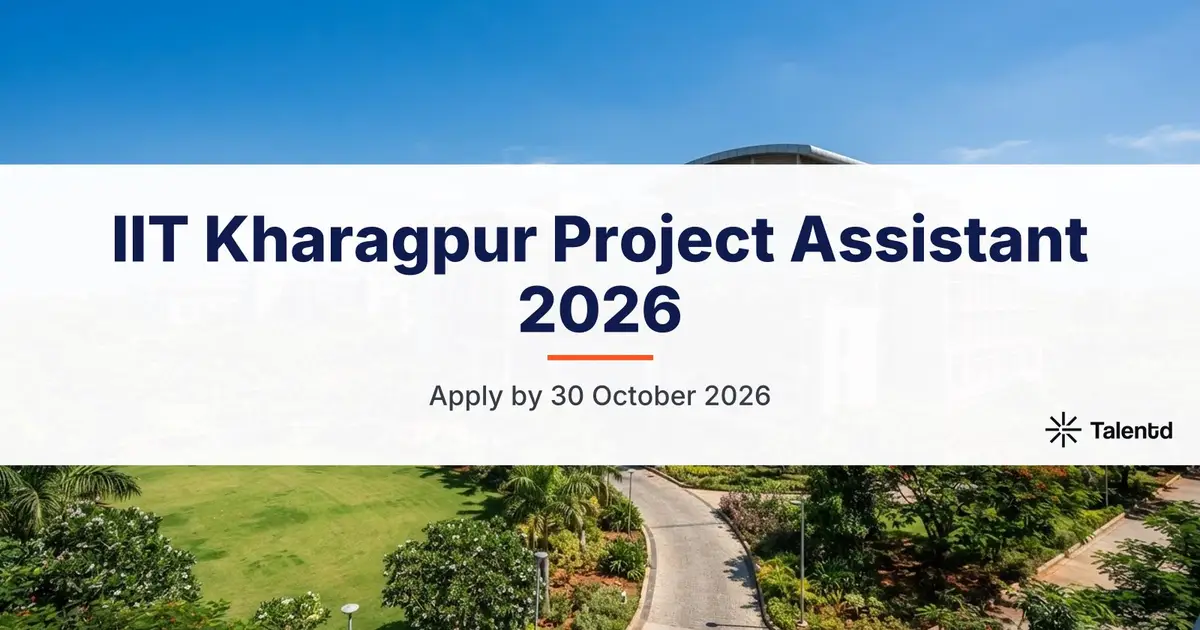Project Q IIT Kharagpur Project Assistant 2026: Up to Rs 25,500/Month