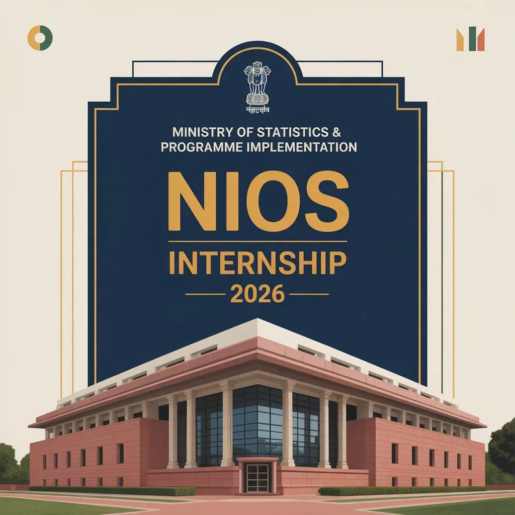 MoSPI NIOS Internship 2026: ₹10,000 Stipend, 230 Seats