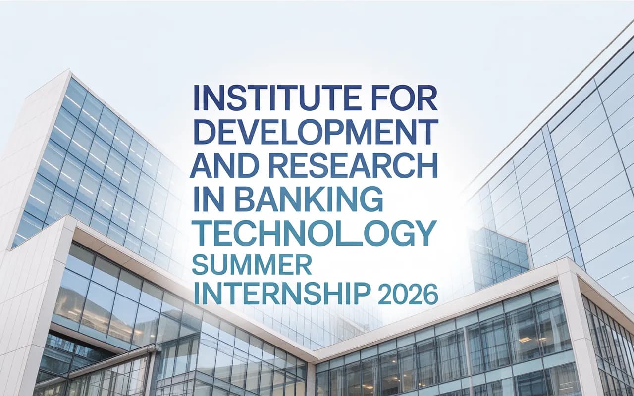 IDRBT Summer Internship 2026: ₹14,000 Stipend