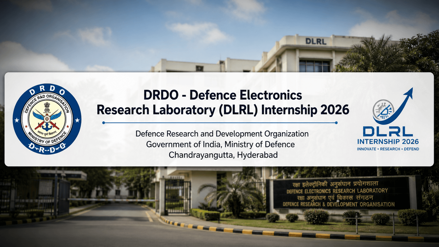 DRDO DLRL Internship 2026: 75 Seats, ₹30,000 Stipend