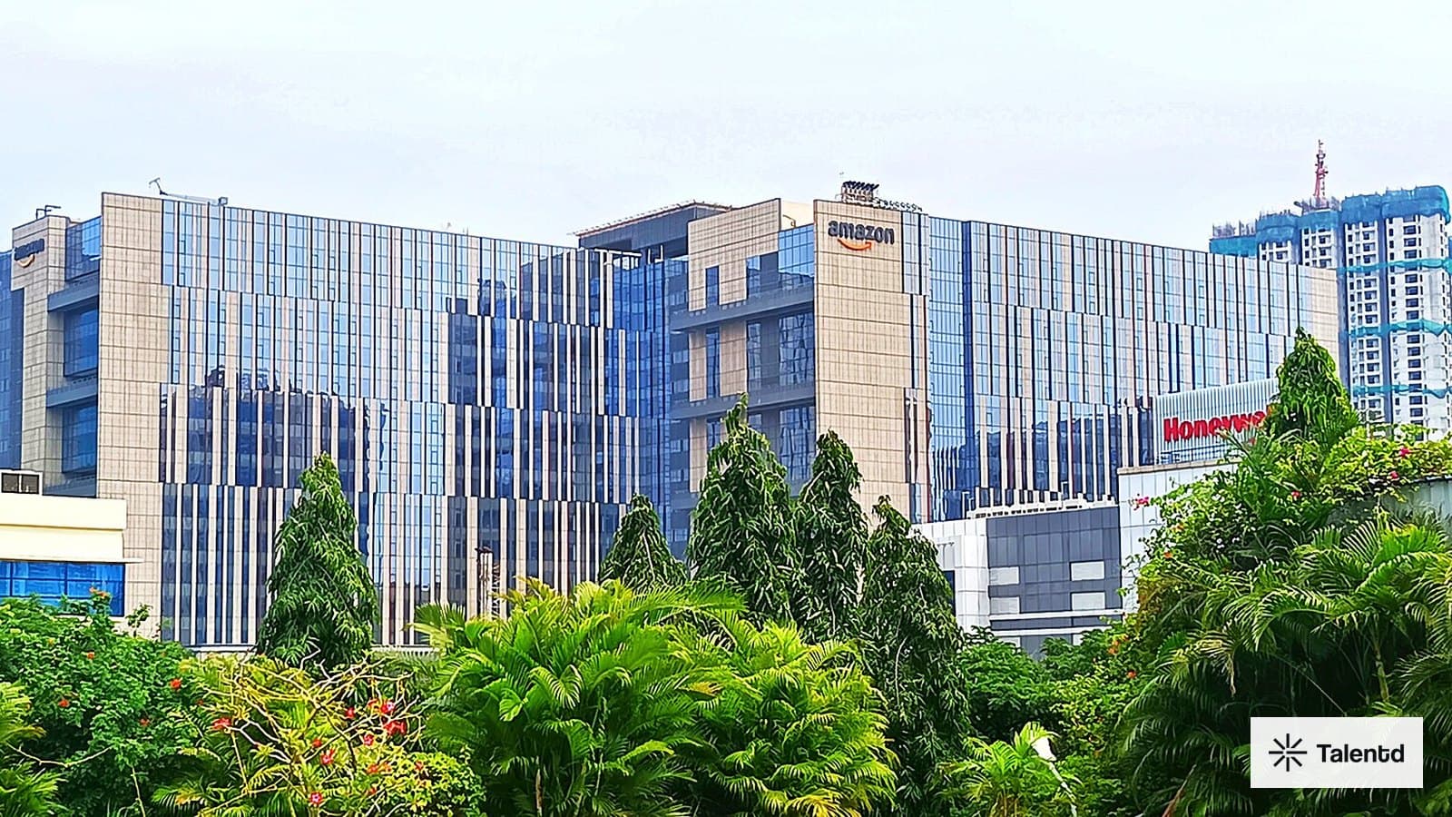 Office building of Amazon at financial district of Hyderabad