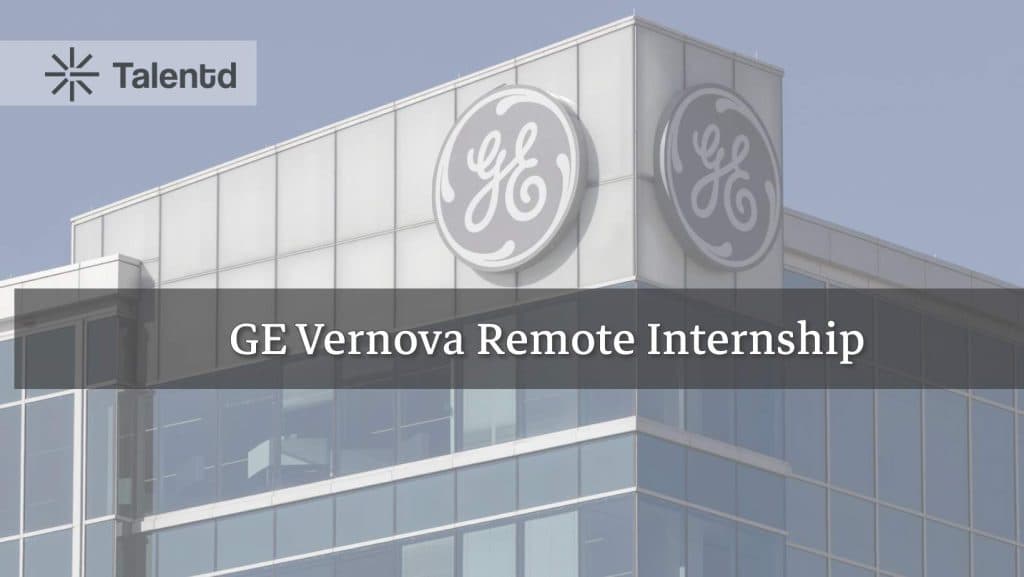 GE Vernova Remote Engineering Job for Freshers – Eligibility, Application Process