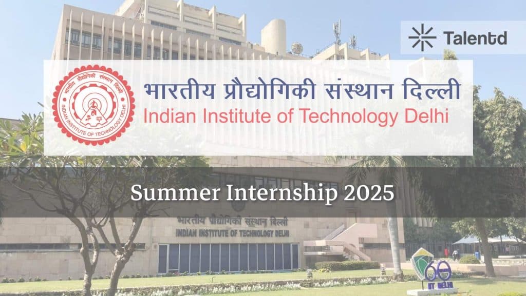 IIT Delhi Development Research Internship 2025