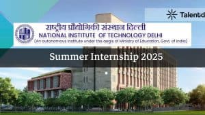NIT Delhi Summer Internship 2025