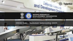 DRDO SAG Summer Internship 2025