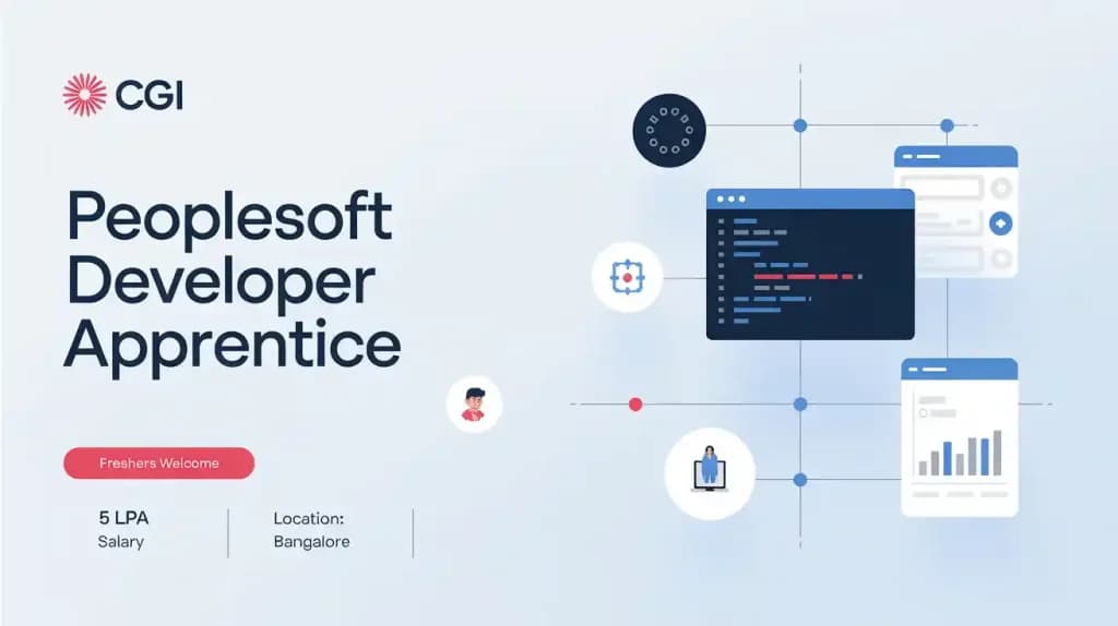 CGI is Hiring PeopleSoft Developer Apprentice | Freshers | 5LPA