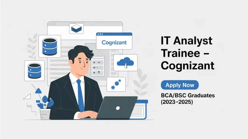 Cognizant is Hiring IT Analyst Trainee | Fresher | 2.8LPA
