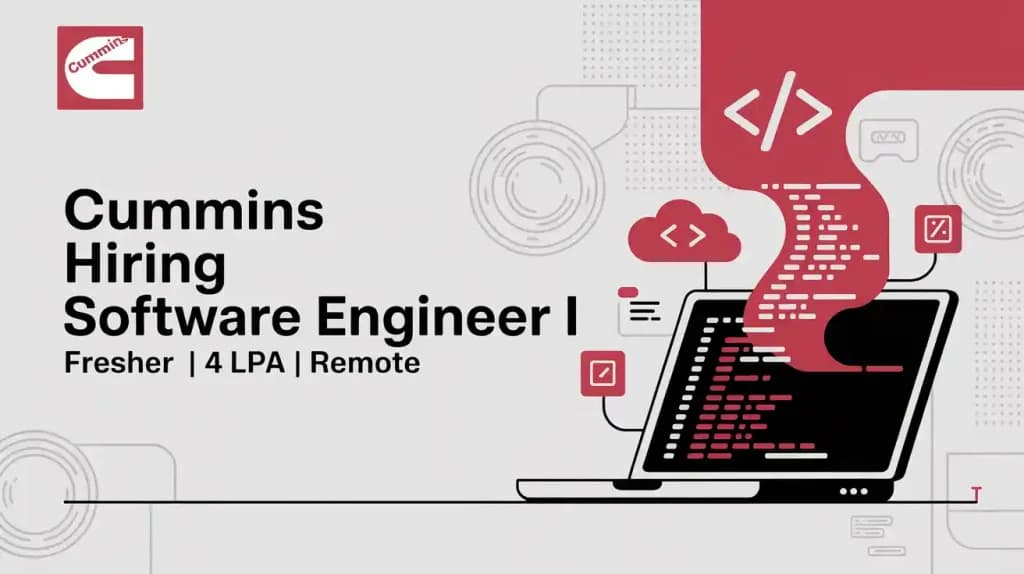Cummins Hiring Software Engineer I | Fresher | 4LPA