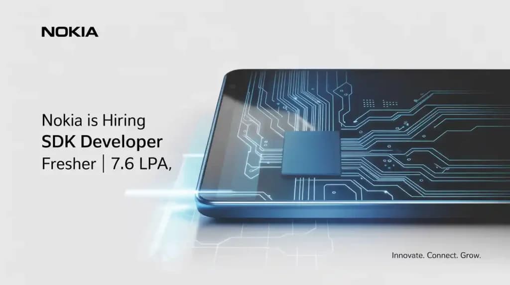 Nokia Hiring SDK Developer | Fresher | 7.6LPA