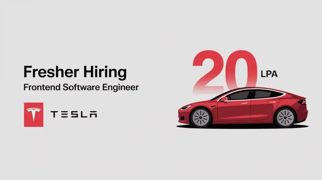 Tesla is hiring Frontend Software Engineer | Fresher | 20LPA