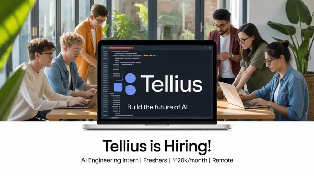 Tellius is Hiring AI Engineering Intern | Freshers | 20k/month