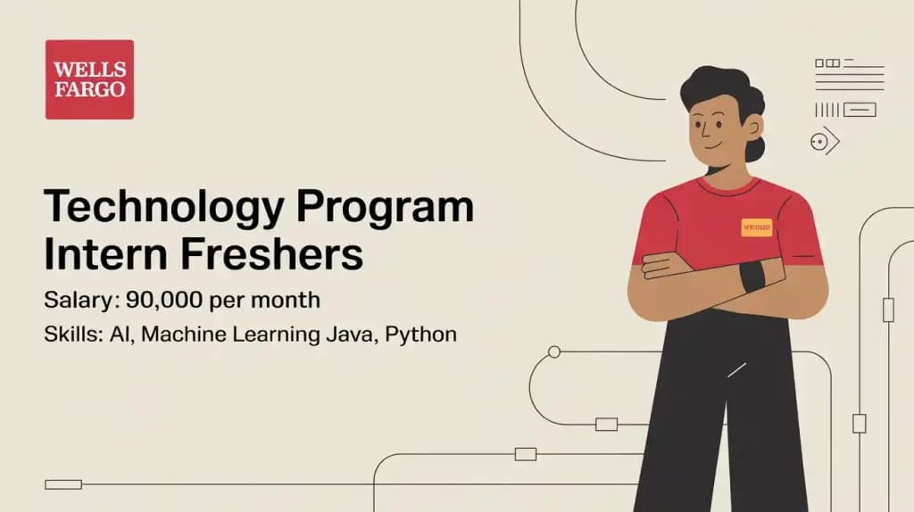 Wells Fargo is Hiring Technology Program Intern | Fresher | 90k/month