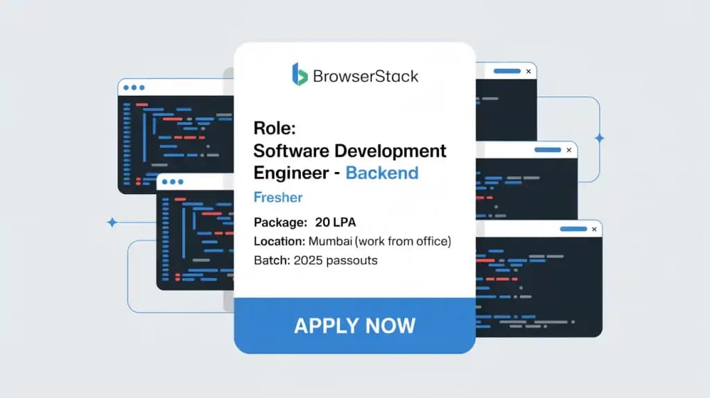 BrowserStack Hiring Software Development Engineer – Backend | Fresher | 20LPA