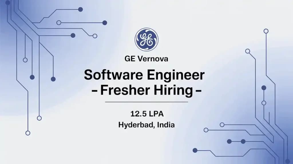 GE Vernova Hiring Software Engineer | Fresher | 12.5LPA