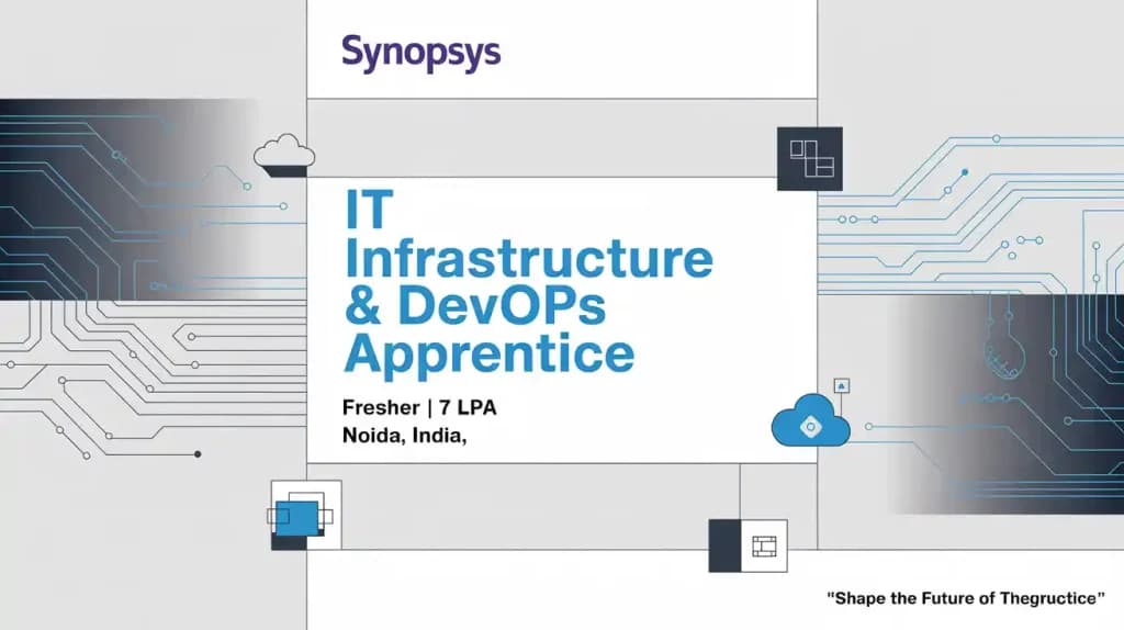 Synopsys Hiring IT Infrastructure & DevOps Apprentice | Fresher | 7LPA