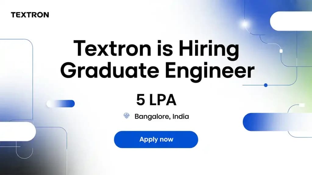 Textron is Hiring Graduate Engineer | Freshers | 5LPA
