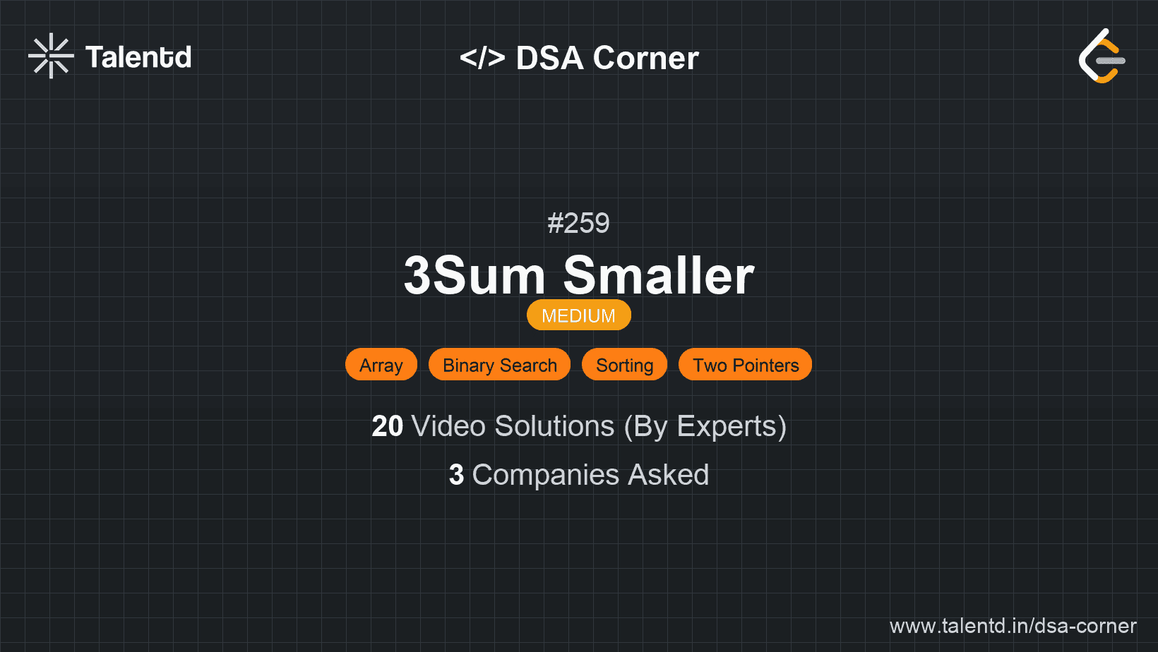 Problem visualization for 3Sum Smaller