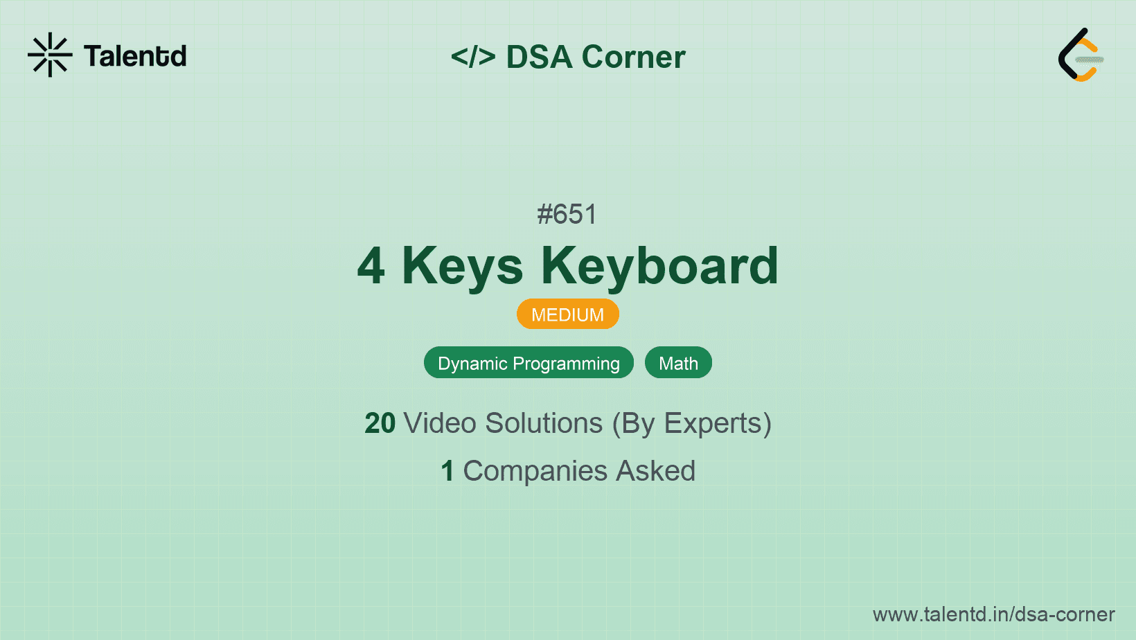 Problem visualization for 4 Keys Keyboard