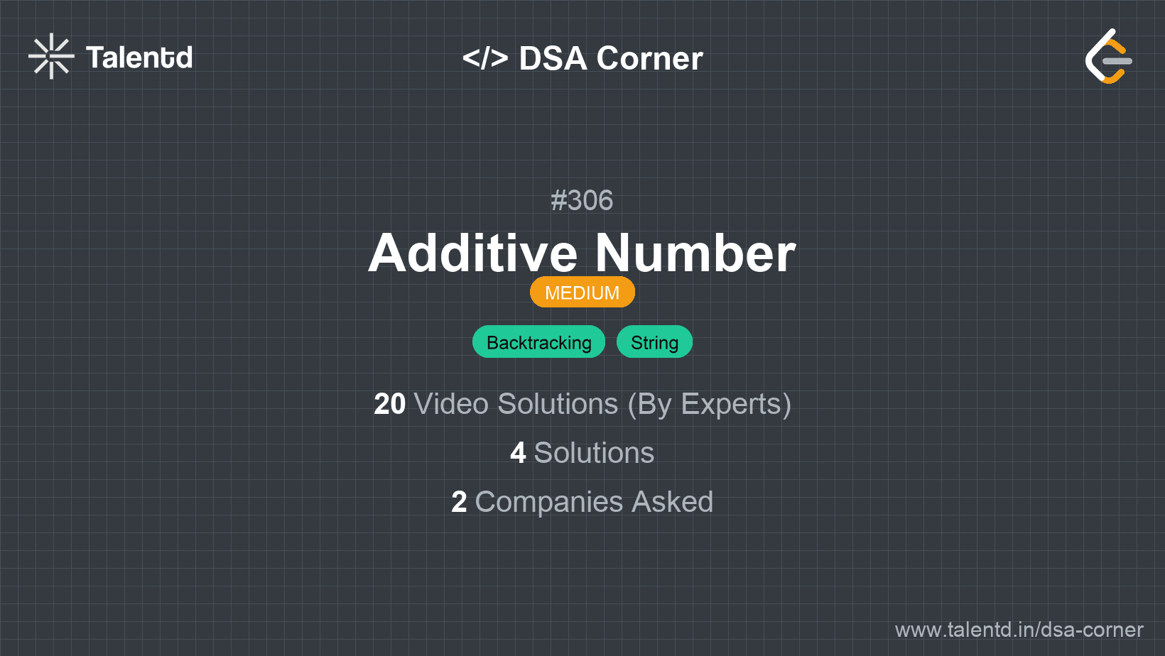 Problem visualization for Additive Number