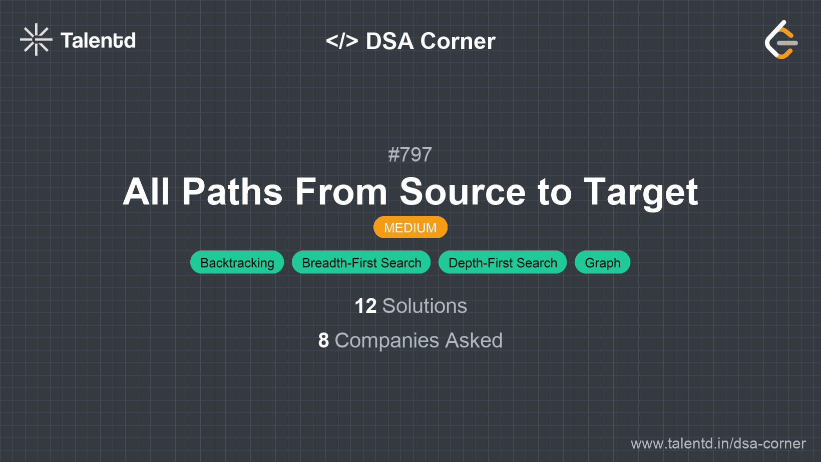 Problem visualization for All Paths From Source to Target