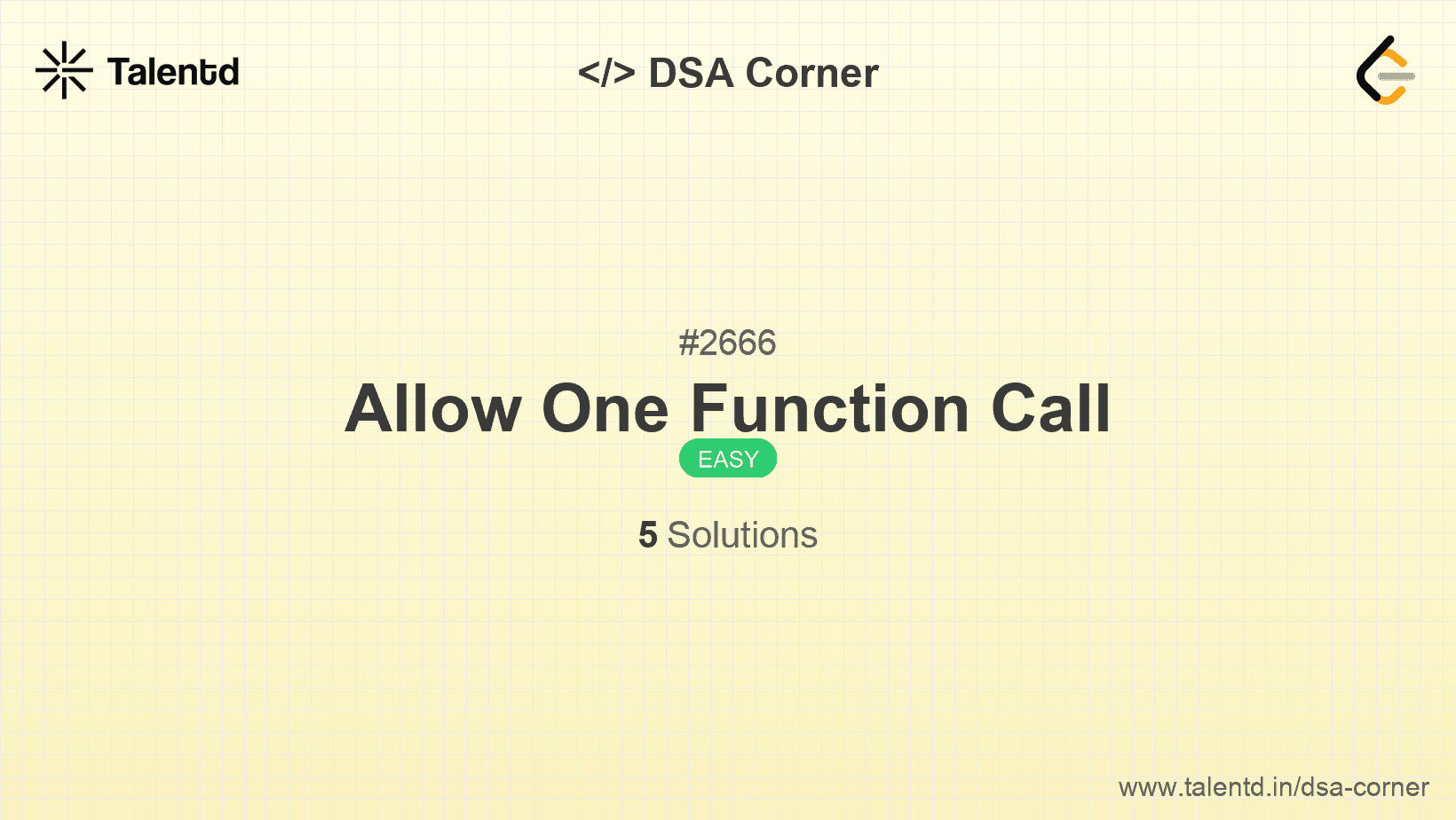 Problem visualization for Allow One Function Call