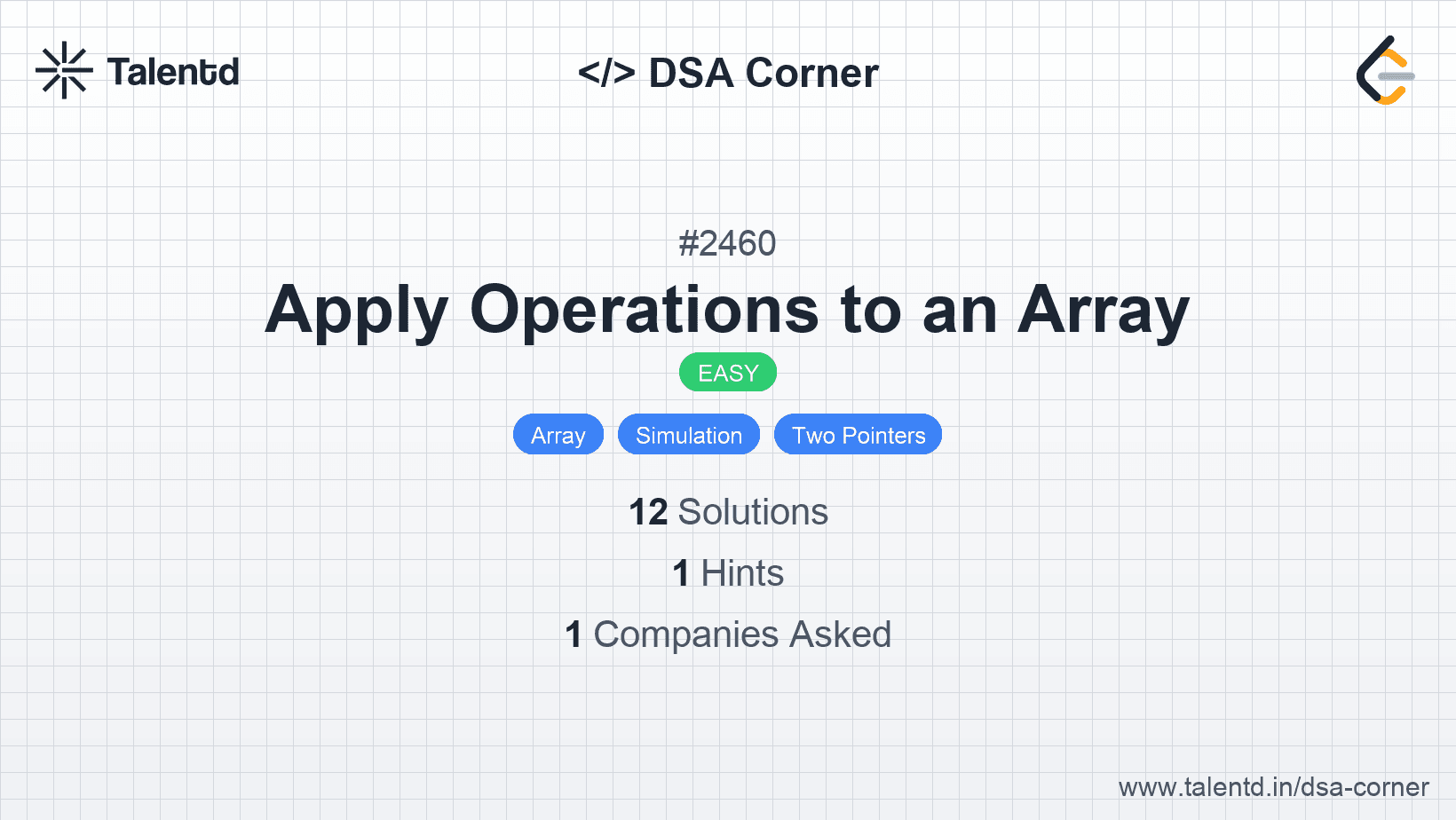 Problem visualization for Apply Operations to an Array