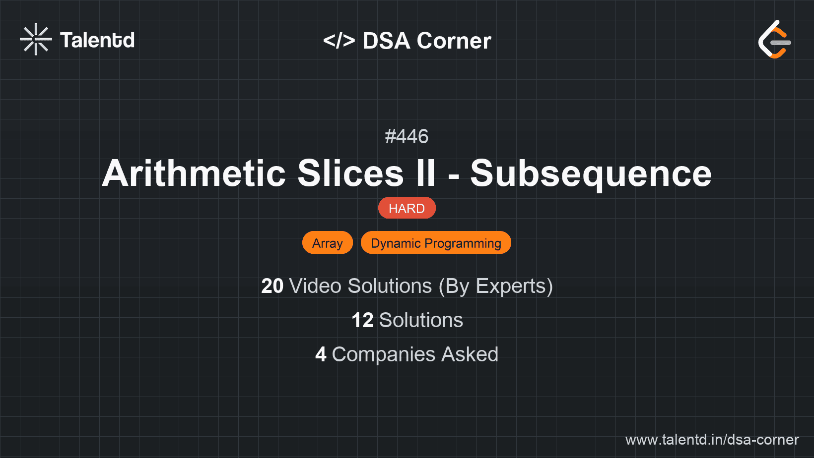 Problem visualization for Arithmetic Slices II - Subsequence