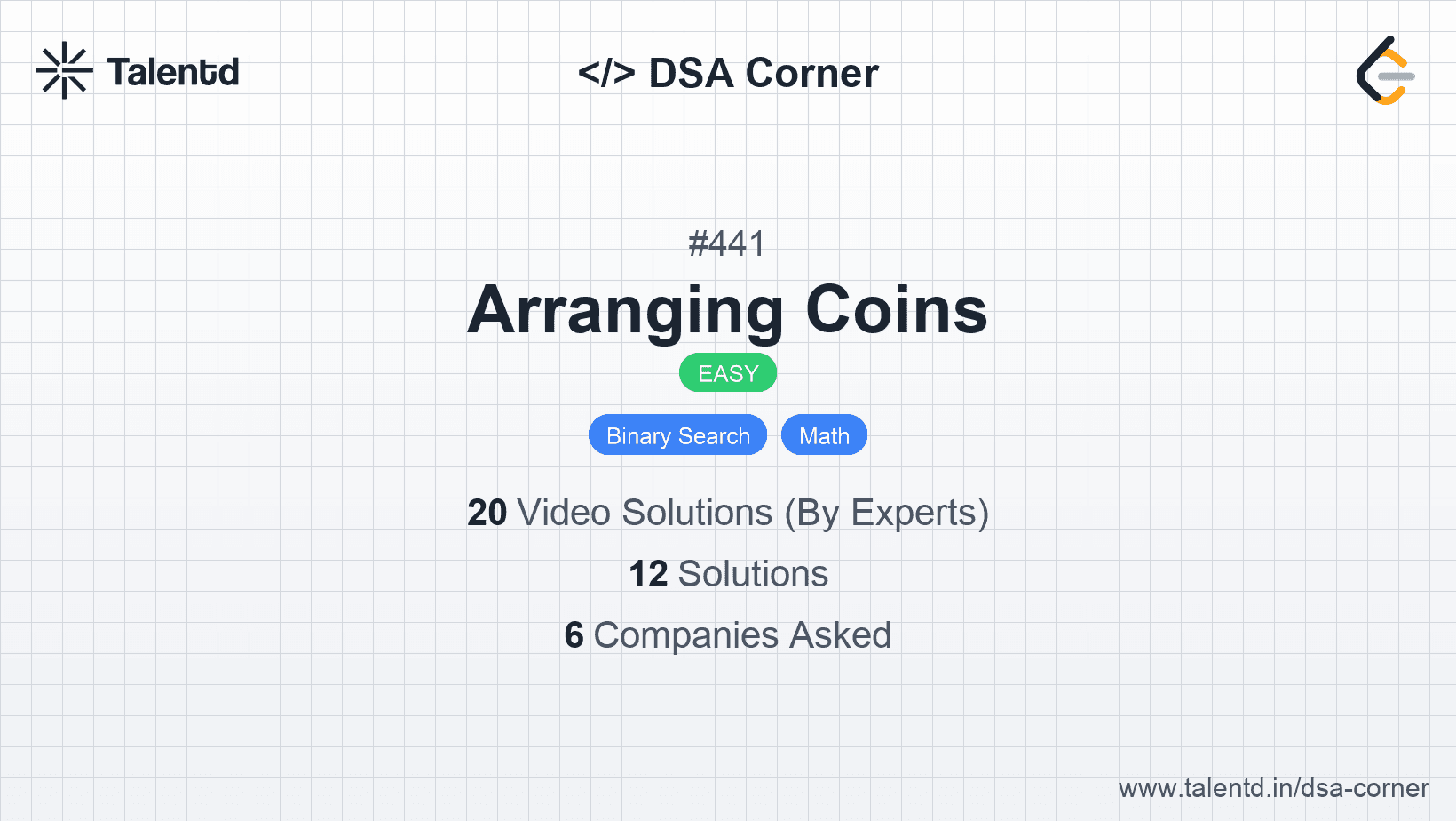 Problem visualization for Arranging Coins