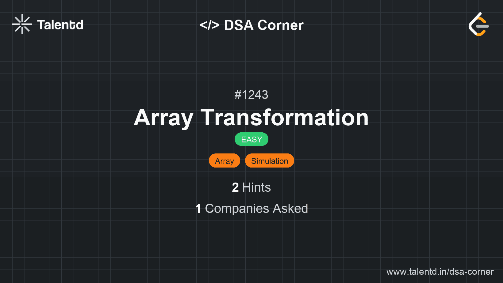 Problem visualization for Array Transformation