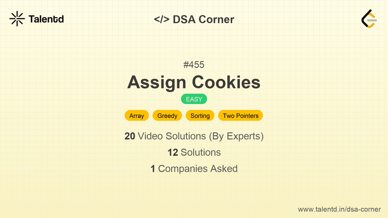 Problem visualization for Assign Cookies