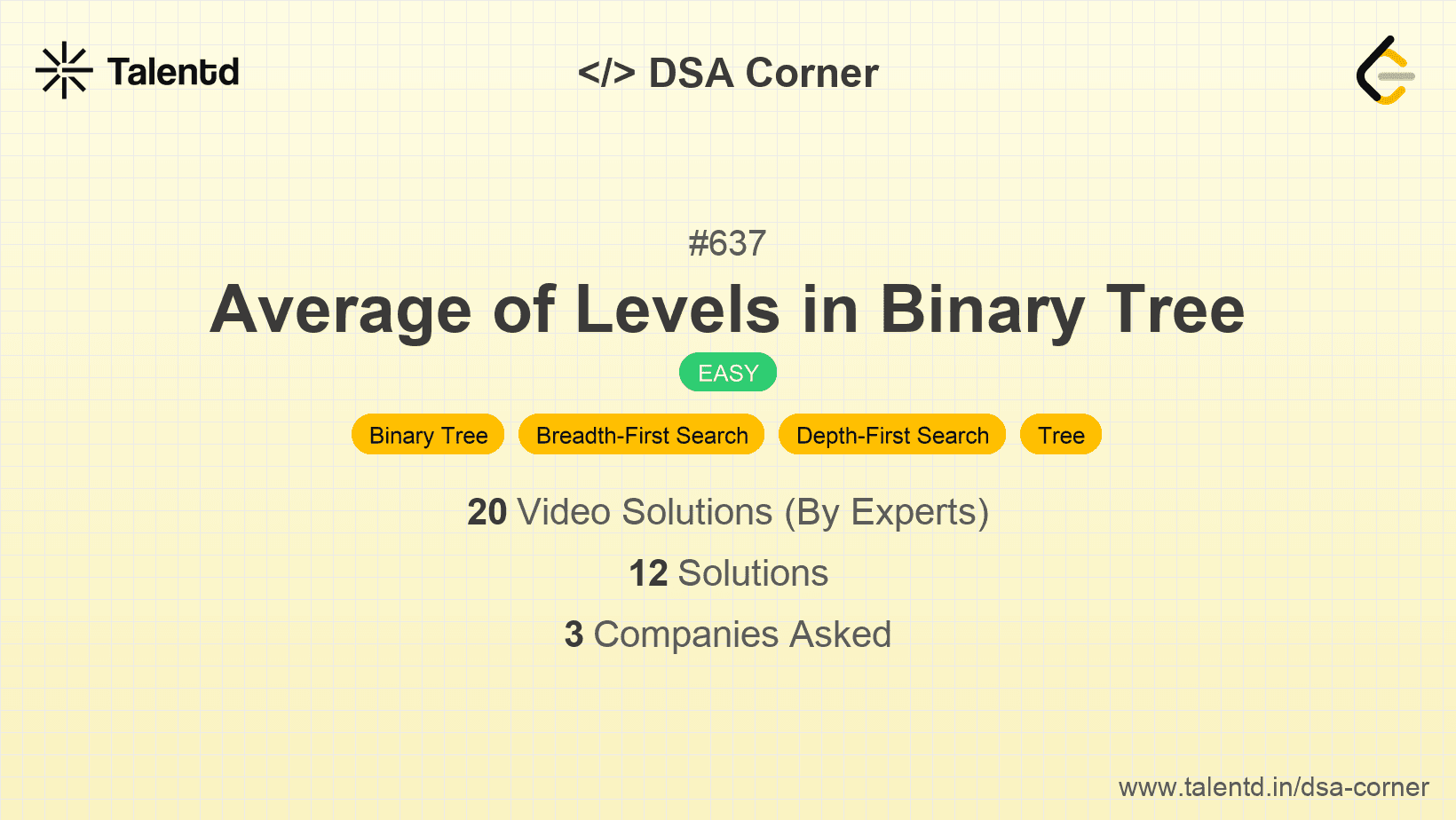 Problem visualization for Average of Levels in Binary Tree