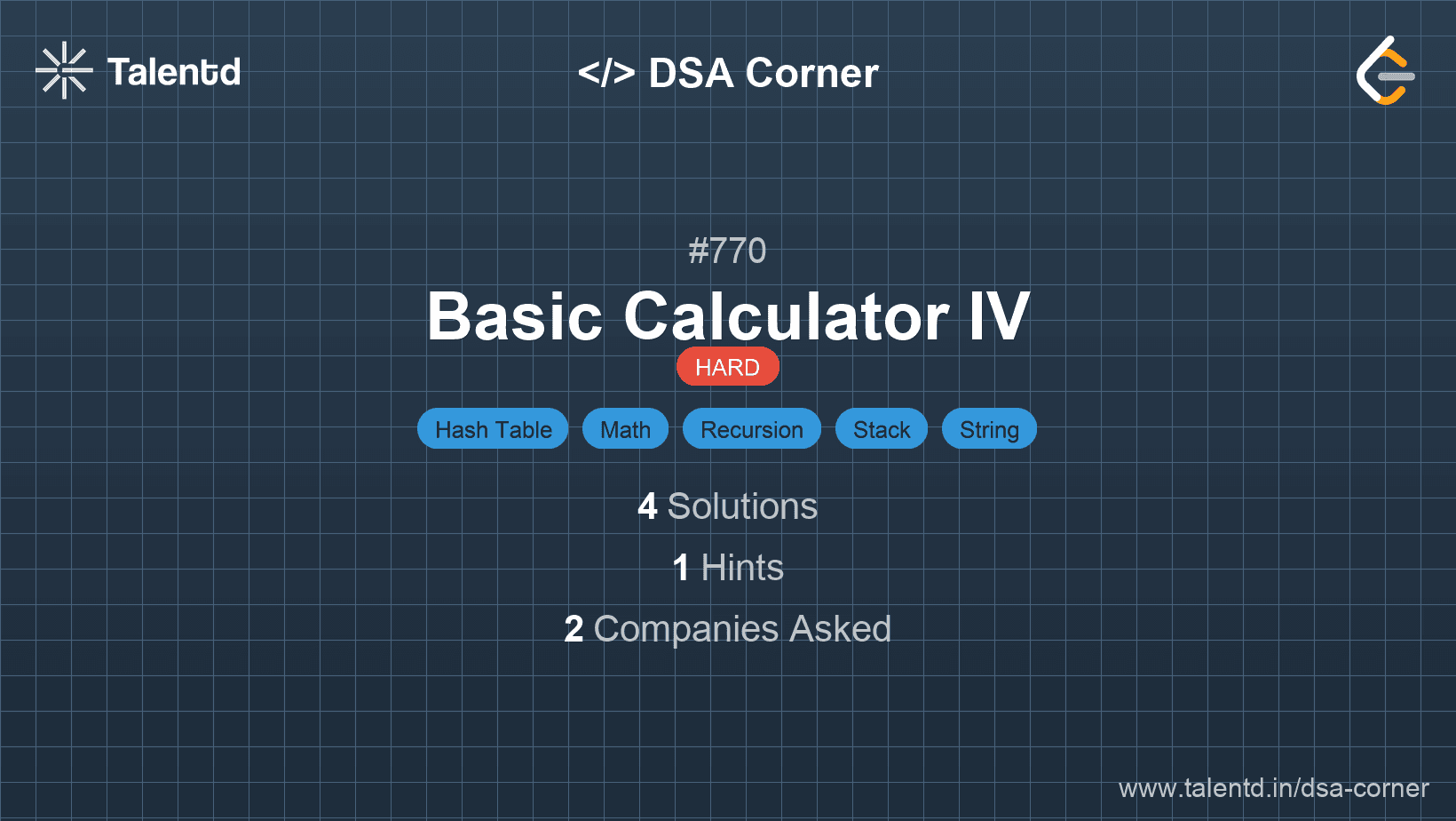 Problem visualization for Basic Calculator IV