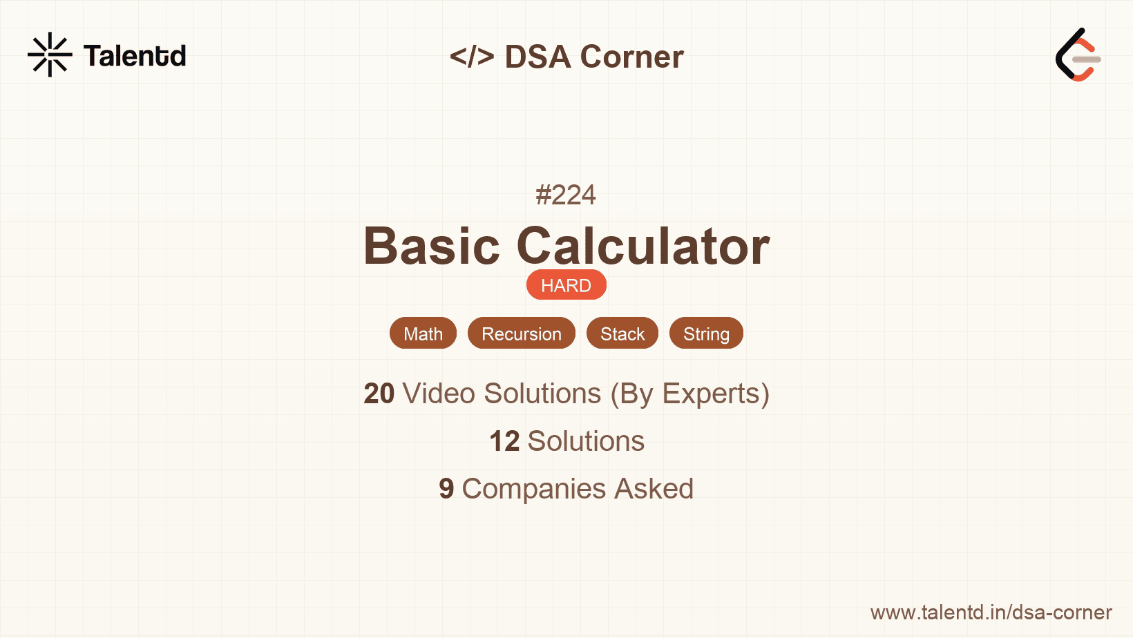 Problem visualization for Basic Calculator