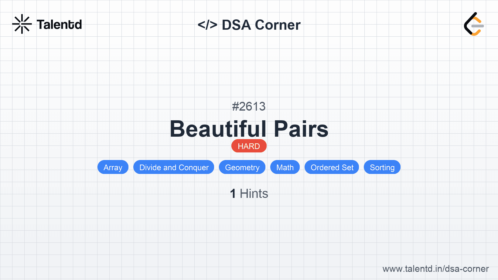 Problem visualization for Beautiful Pairs