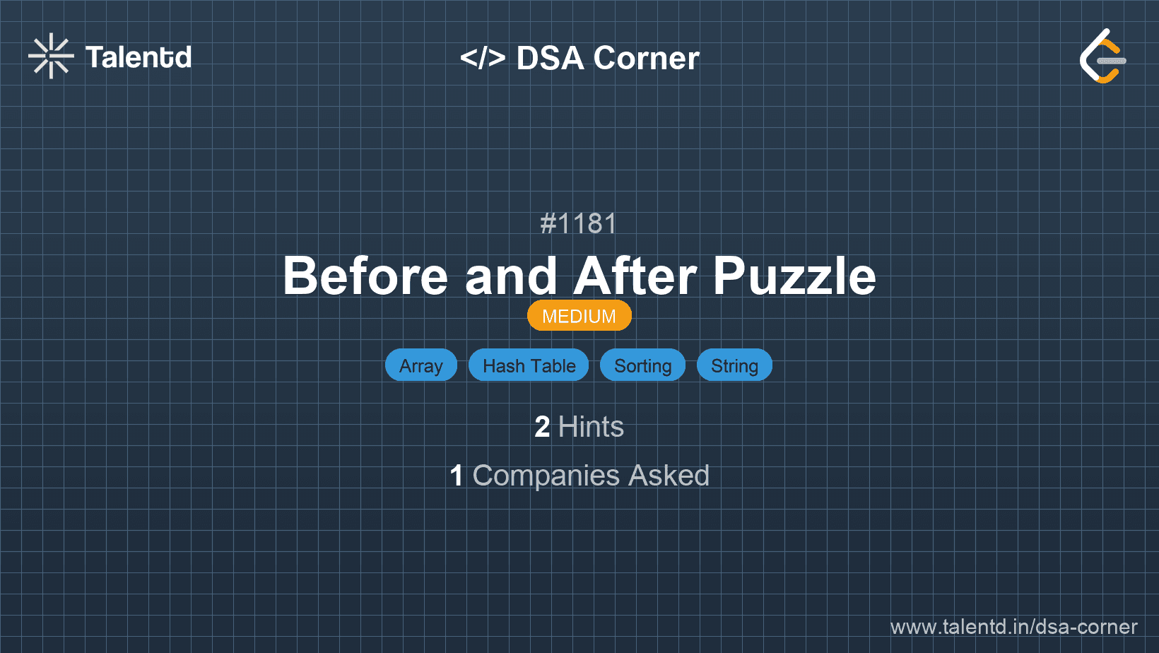 Problem visualization for Before and After Puzzle