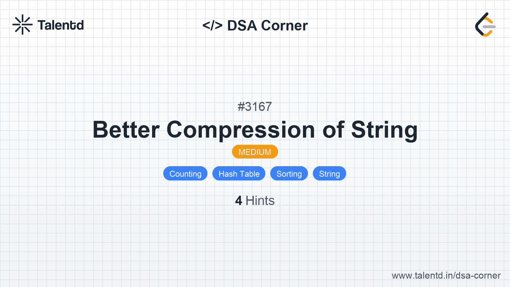 Problem visualization for Better Compression of String