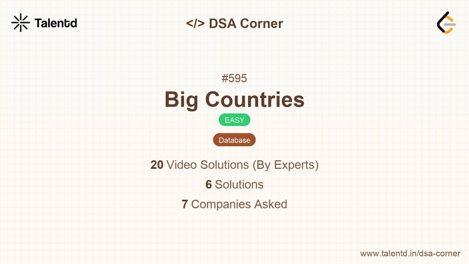 Problem visualization for Big Countries