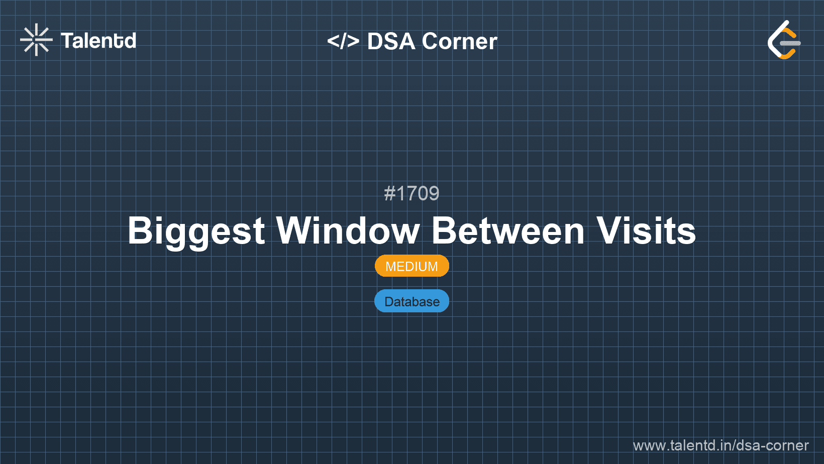 Problem visualization for Biggest Window Between Visits