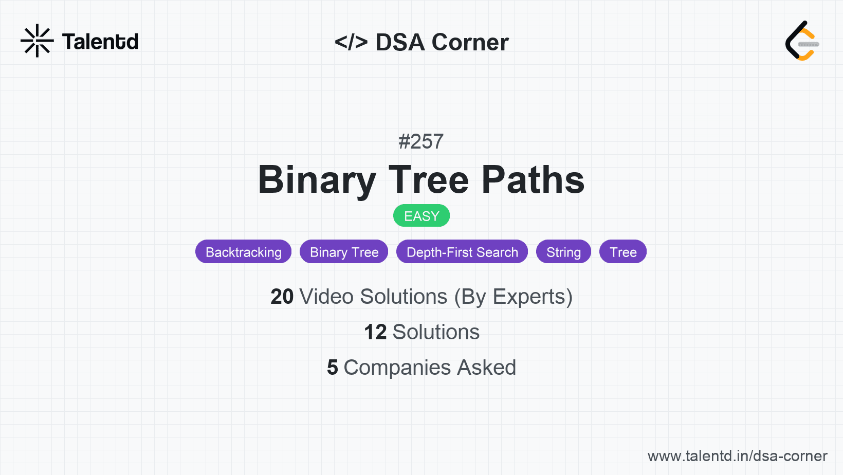 Problem visualization for Binary Tree Paths
