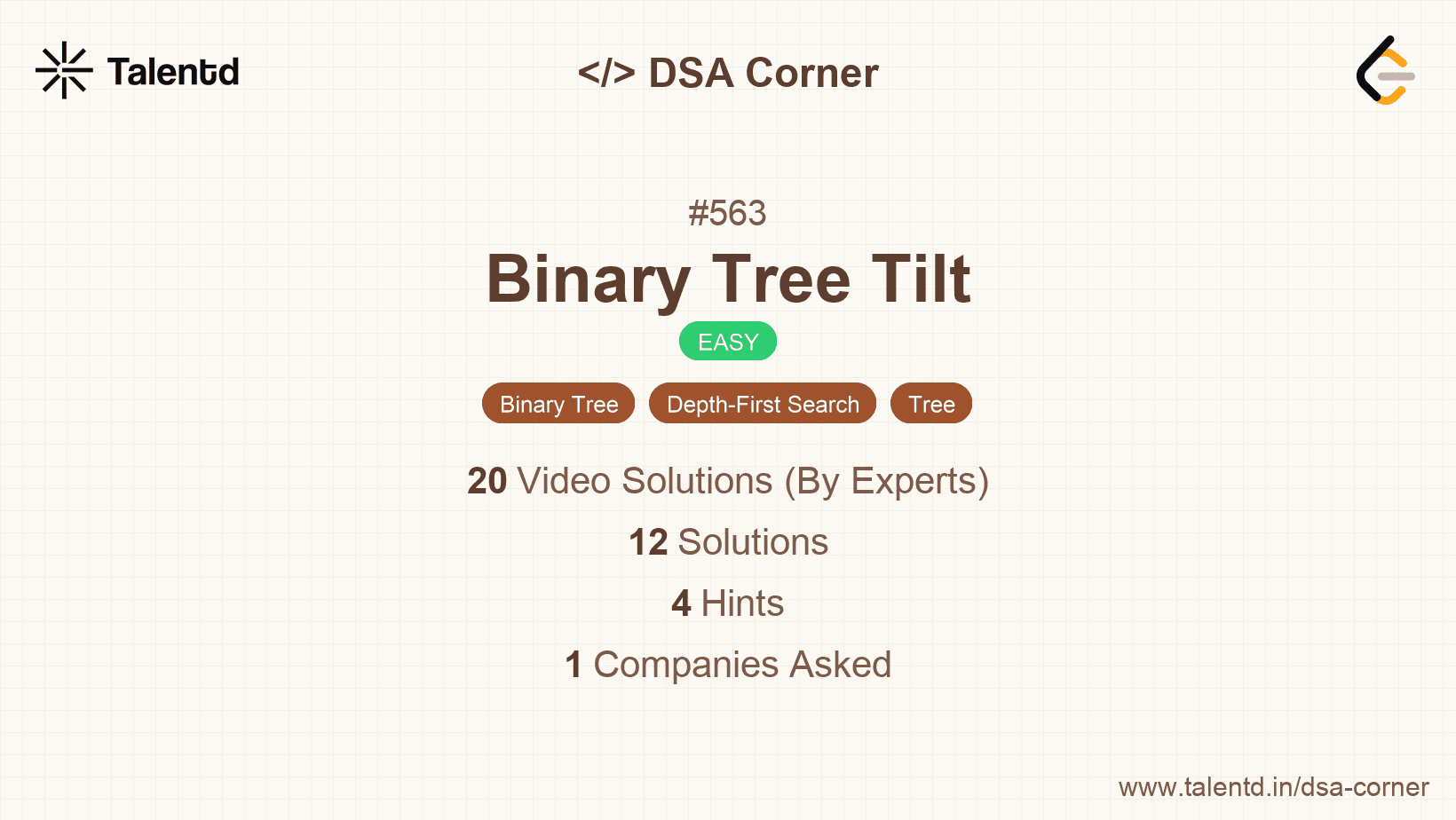Problem visualization for Binary Tree Tilt