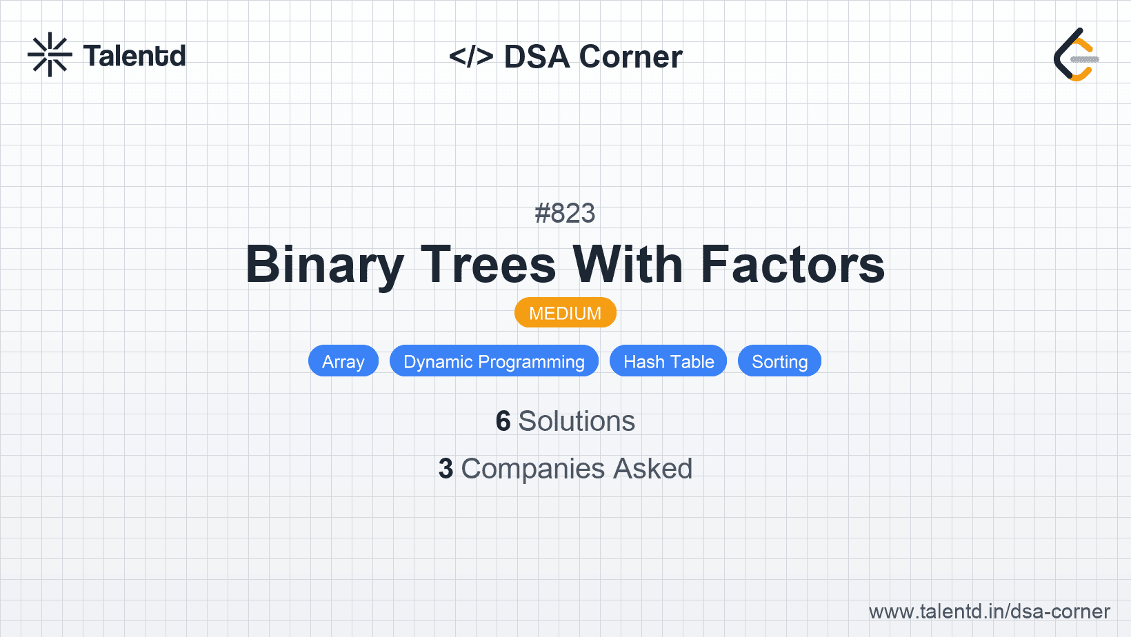 Problem visualization for Binary Trees With Factors