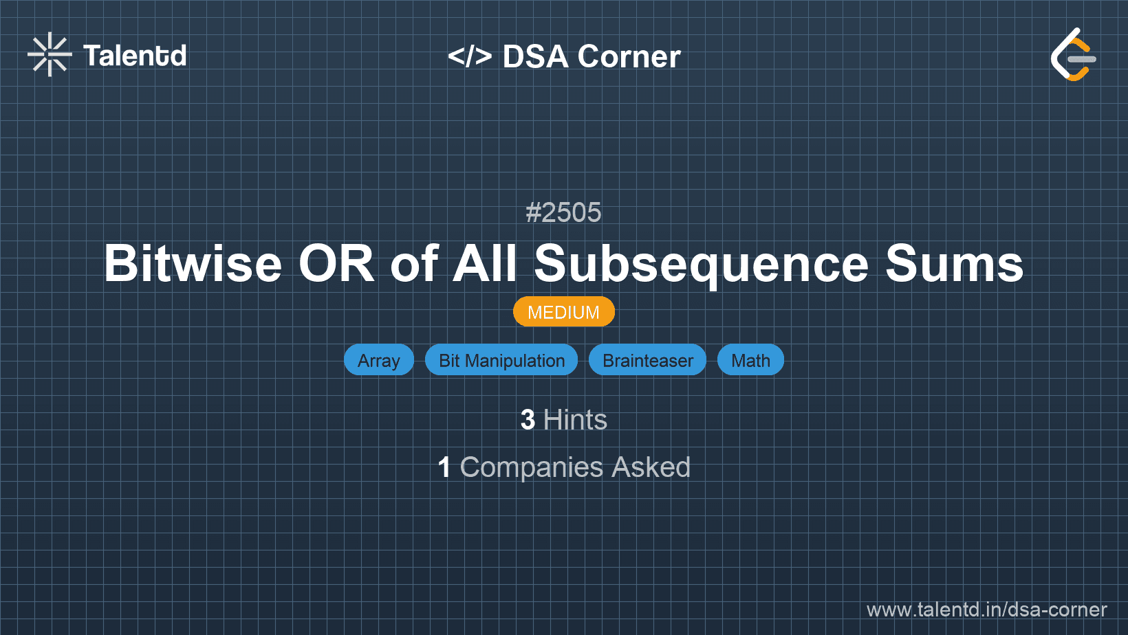 Problem visualization for Bitwise OR of All Subsequence Sums