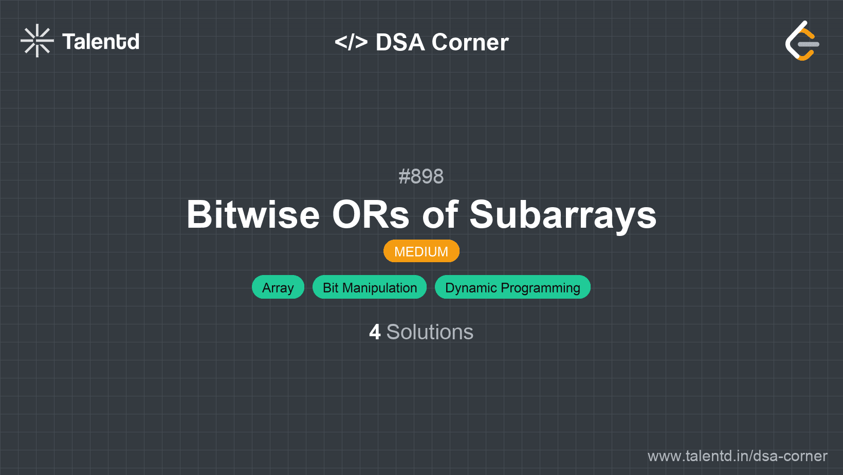 Problem visualization for Bitwise ORs of Subarrays
