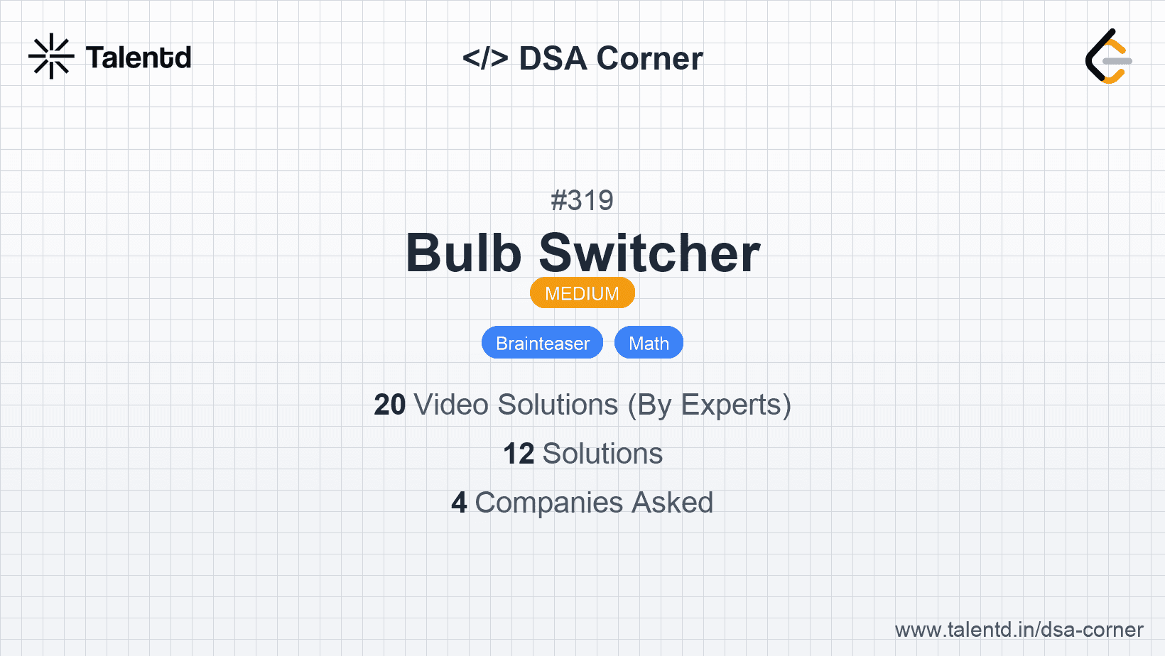 Problem visualization for Bulb Switcher