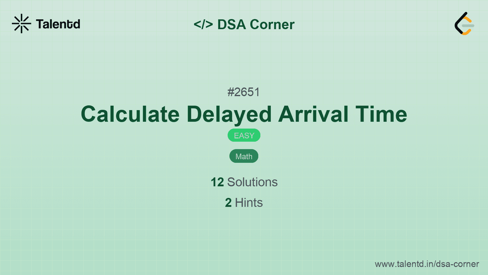 Problem visualization for Calculate Delayed Arrival Time
