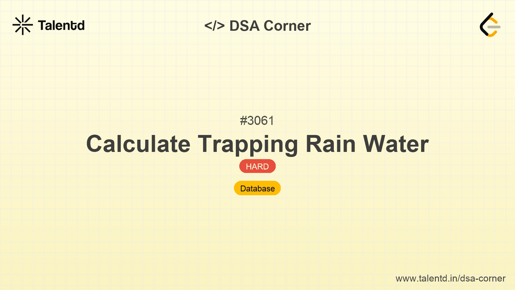 Problem visualization for Calculate Trapping Rain Water