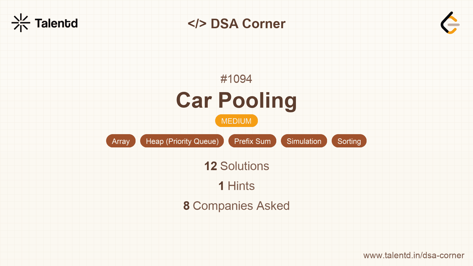 Problem visualization for Car Pooling