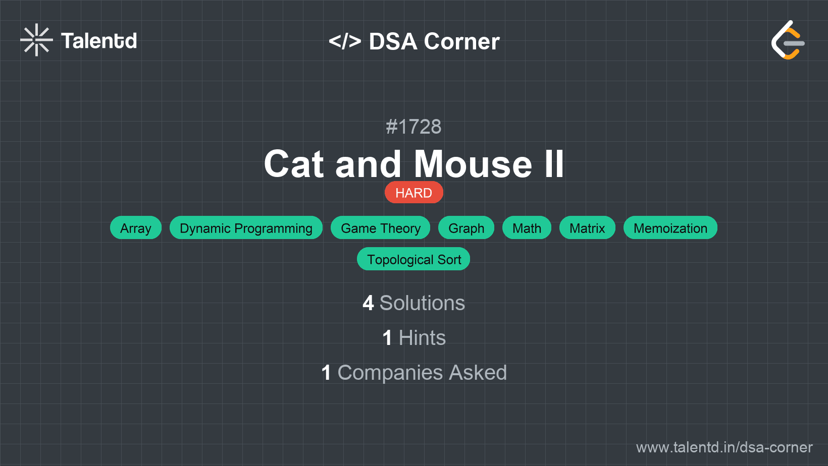 Problem visualization for Cat and Mouse II