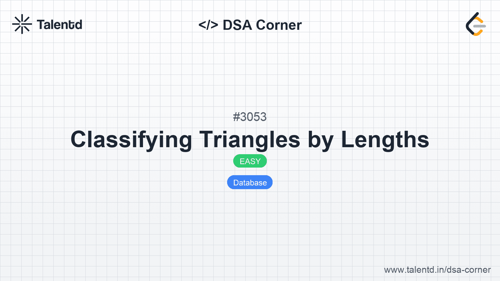Problem visualization for Classifying Triangles by Lengths