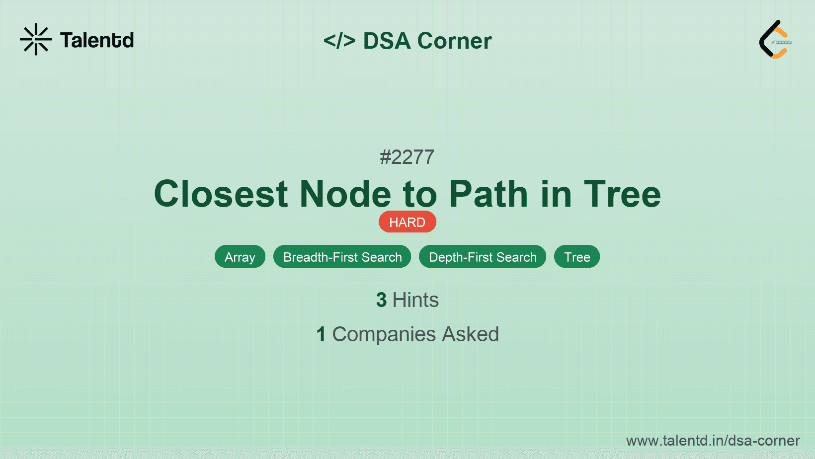 Problem visualization for Closest Node to Path in Tree